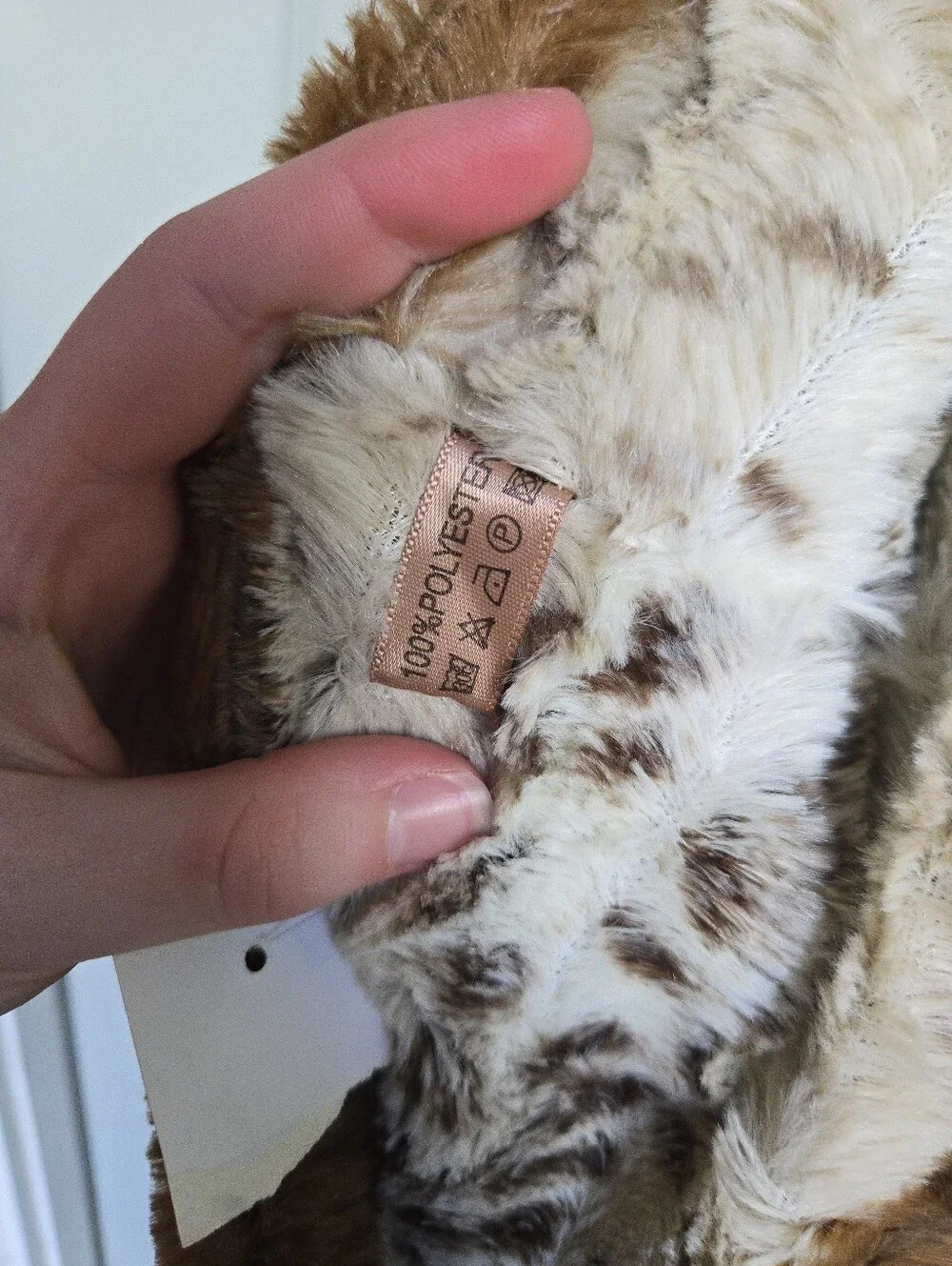 Faux Fur Animal Print Infinity Scarf